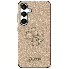 Guess Fixed Glitter Big 4G Metal Logo case for Samsung Galaxy S25 Plus gold