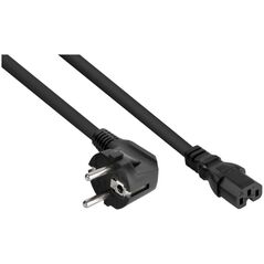 Kabelmeister SK0150-S050 kabel zasilające Czarny 5 m Wtyczka zasilająca typu E+F IEC C15