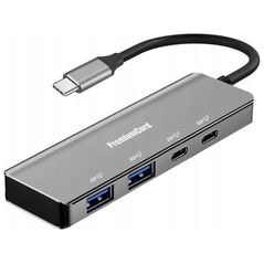 PremiumCord USB HUB PREMIUMCORD USB-C Hub για 2x USB 3.2 Type-C +2x USB 3.2, 5G SuperSpeed, Αλουμίνιο 13218933 8592220023225