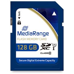 MediaRange SDXC memory card, UHS-1 | Class 10, 128GB έως 12 άτοκες Δόσεις