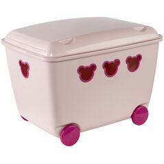 Branq Pojemnik na zabawki 55L Teddy różowy (BX10036)