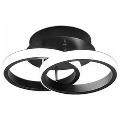 Lampa sufitowa Aptel LAMPA Sufitowa LED 2 taśmy led 20W czarna ZD110