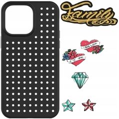 Σετ θήκης Pinit Pinit Dynamic + Pin Tattoo Pin iPhone 14 Plus 6,7" μαύρο/μαύρο μοτίβο 1 13002129 5905359817475