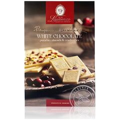 White chocolate with pistachios, almonds and cranberries Laurence, 85 g