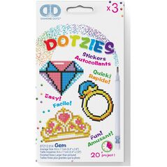 DIAMOND DOTZ Σετ δημιουργικότητας DIAMOND DOTS ζωγραφική με διαμάντια GEM, 3 αυτοκόλλητα, DTZ12.014 13765421 4897073245829