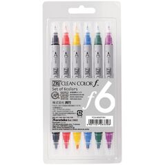Artequipment ZIG Clean Color f - Sæt m.6 farver 13883159 4901427263398
