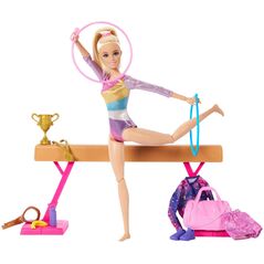 Lalka Barbie Mattel Gimnastyczka Zestaw (HRG52)
