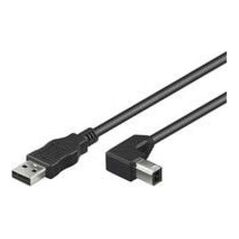 Kabel USB MicroConnect USB-A - USB-B 2 m Czarny (USBAB2ANGLED)