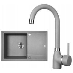 Laveo SBEA511T νεροχύτης MEGALO GRANITE SINK GRAY 50X78 1 COM + OC, SIPHON, MIXER BKZ_968 // ZL.KUCH.SBEA_511T 10587555 5907791178374