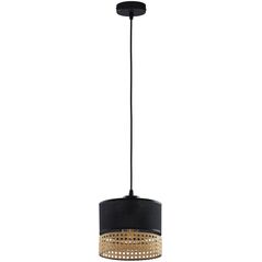 Lampa wisząca TK Krywult Paglia 6544 lampa wisząca zwis 1x15W E27 czarna