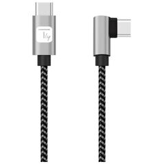 Techly Kabel USB 2.0 Typ-C USB-C Kątowy 50cm 3A do Szybkiego Ładowania