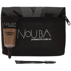 10 Set Nouba: Nouba, Eyebrow Brush + Nouba, Eyebrow Gel, 7 ml + Textile Makeup Bag, Black For Women