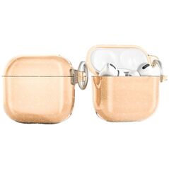 Etui brokatowe na AirPods 4 - złote