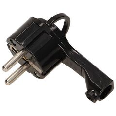 Orno Wtyczka płaska 2P+Z Uni-Schuko z uchwytem czarna OR-AE-1379/B