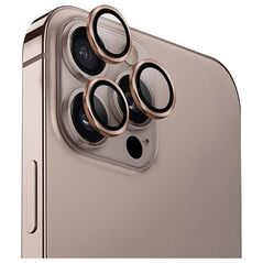 Uniq UNIQ Optix Aluminium Camera Lens Protector iPhone 16 Pro 6.3" / 16 Pro Max 6.9" taupe gold szkło na obiektyw aparatu z aplikatorem
