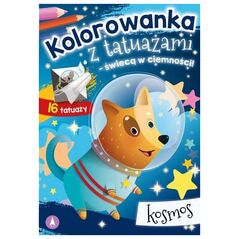 Skrzat Kolorow.z tatuażami świeci w ciemn.Kosmos 76066