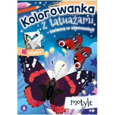 Skrzat Kolorow.z tatuażami świeci w ciemn.Motyle 76097