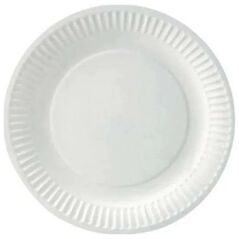 Paptallerken Catersource Ø18 cm FSC-mærket bionedbrydelig Hvid,100 stk/pk 14008305 6416479012545