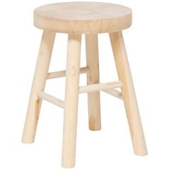 Drewniany stołek NYAR, Ø 28 cm