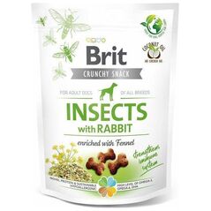 Brit Brit Crunchy Snack Insects with Rabbit 200g, przysmak dla psów z królikiem