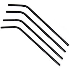 Sugerør Ø6x245 mm med knæk Bionedbrydelig Papir Sort, 500 stk/ps - (500 stk.) 14002821 5710876411538