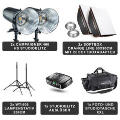 Walimex Walimex pro Campaigner 400 HS Σετ Διπλό φωτιστικό στούντιο 13935622 4056929233827