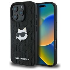 Karl Lagerfeld Karl Lagerfeld KLHCP16XPGKLCHPK iPhone 16 Pro Max 6.9" czarny/black hardcase Monogram Choupette Head Pin