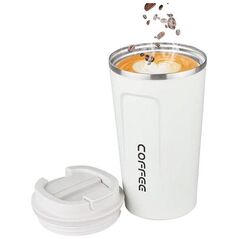 Aptel KUBEK TERMICZNY ze Stali Nierdzewnej COFFEE 510ml biały AG369D