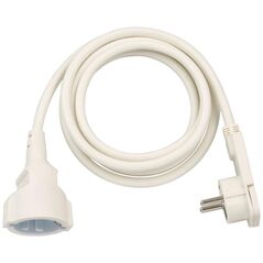 Brennenstuhl Καλώδιο Προέκτασης με Επίπεδο Φις 2m/ H05VV-F/ 3G1,5 White (1168980220) (BNN1168980220) έως 12 άτοκες Δόσεις
