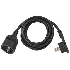 Brennenstuhl Καλώδιο Προέκτασης με Επίπεδο Φις 2m/ H05VV-F/ 3G1,5 Black (1168980020) (BNN1168980020) έως 12 άτοκες Δόσεις