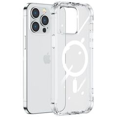 Joyroom Joyroom Magnetic Defender magnetyczne etui do iPhone 14 Pro pancerny pokrowiec z haczykami podstawką przezroczysty (kompatybilne z MagSafe)