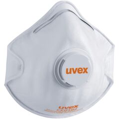 Uvex Respiratorius Uvex Silv-Air Classic 2210 FFP2, puodelio tipo su vožtuvu, baltas, 3 vnt mažmeninėje pakuotėje 13462642 4031101956022