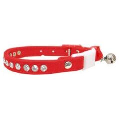 Yarro International Yarro Obroża z cyrkoniami dla kota 28cm czerwona [Y1575]