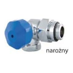 Red Zawór termostatyczny 1/2" x 3/4" narożny biały prawy (90381582521)