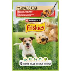 Friskies Dog Adult Wołowina i marchewka w galaretce saszetka 85g