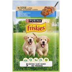 Friskies Dog Junior Kurczak i marchewka w sosie saszetka 85g