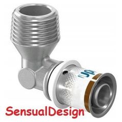 Uponor S-Press PLUS kolano z gwintem zewn. 20-R1/2MT