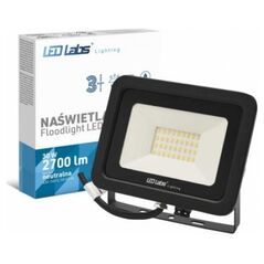 Naświetlacz LED FLOODLIGHT 30W 2550lm 4000K IP65 neutralna biała NW czarny 3 lata gwarncji LED LabsFAROFORM