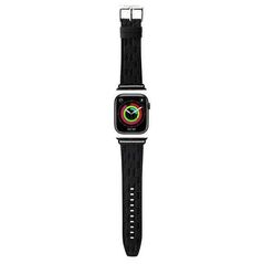 Strap for APPLE WATCH 4 / 5 / 6 / 7 / 8 / SE / ULTRA (42 / 44 / 45 / 49 MM) Karl Lagerfeld Strap Saffiano Monogram (KLAWLSAKLHPK) black 3666339127428