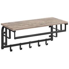 Vasagle Wall Coat Rack with Shelf 30 x 65 x 42 cm (LCR101B02) (VASLCR101B02) έως 12 άτοκες Δόσεις