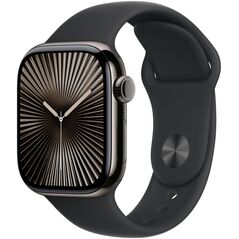 Apple Watch Series 10 GPS Cell 42mm sl.ti. Sports b/w S/M