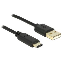 Kabel USB Delock USB-A - USB-C 0.5 m Czarny (83326)