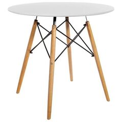 Mufart Okrągły stół ETT do kuchni, jadalni, salonu 90cm - Biały