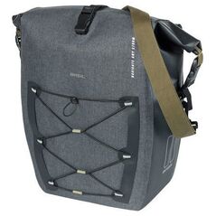 Basil Sakwa pojedyncza BASIL NAVIGATOR STORM SINGLE PANNIER BAG MIK SIDE  L 25-31 L, MIK System (ready to go) wodoodporna grey black (NEW)