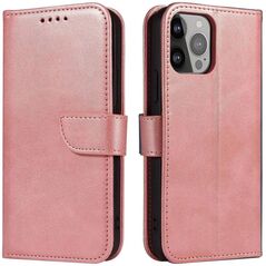 Θήκη μαγνήτης Hurtel για Samsung A55 με καπάκι και πορτοφόλι - ροζ 13804728 9145576284841