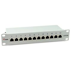 Equip Equip Patchpanel 12x RJ45 Cat6A 10" FTP 1HE Premium hellgrau 14052646 4015867237519