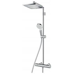 Shower system HANSGROHE CROMETTA E 240 1JET SHOWERPIPE: rain and hand shower, thermostat + gift