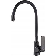 Sink mixer LIGARIA INVENA TREND, with flexible spout, black.