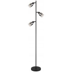 Floor lamp GLOBO HUBERTUS, 3 x E14, 40W, 230V, metal, matt black, o23 x 154 cm