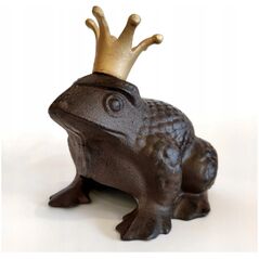 DECORAT FROG WITH CROWN 20.3X18X19.7CM